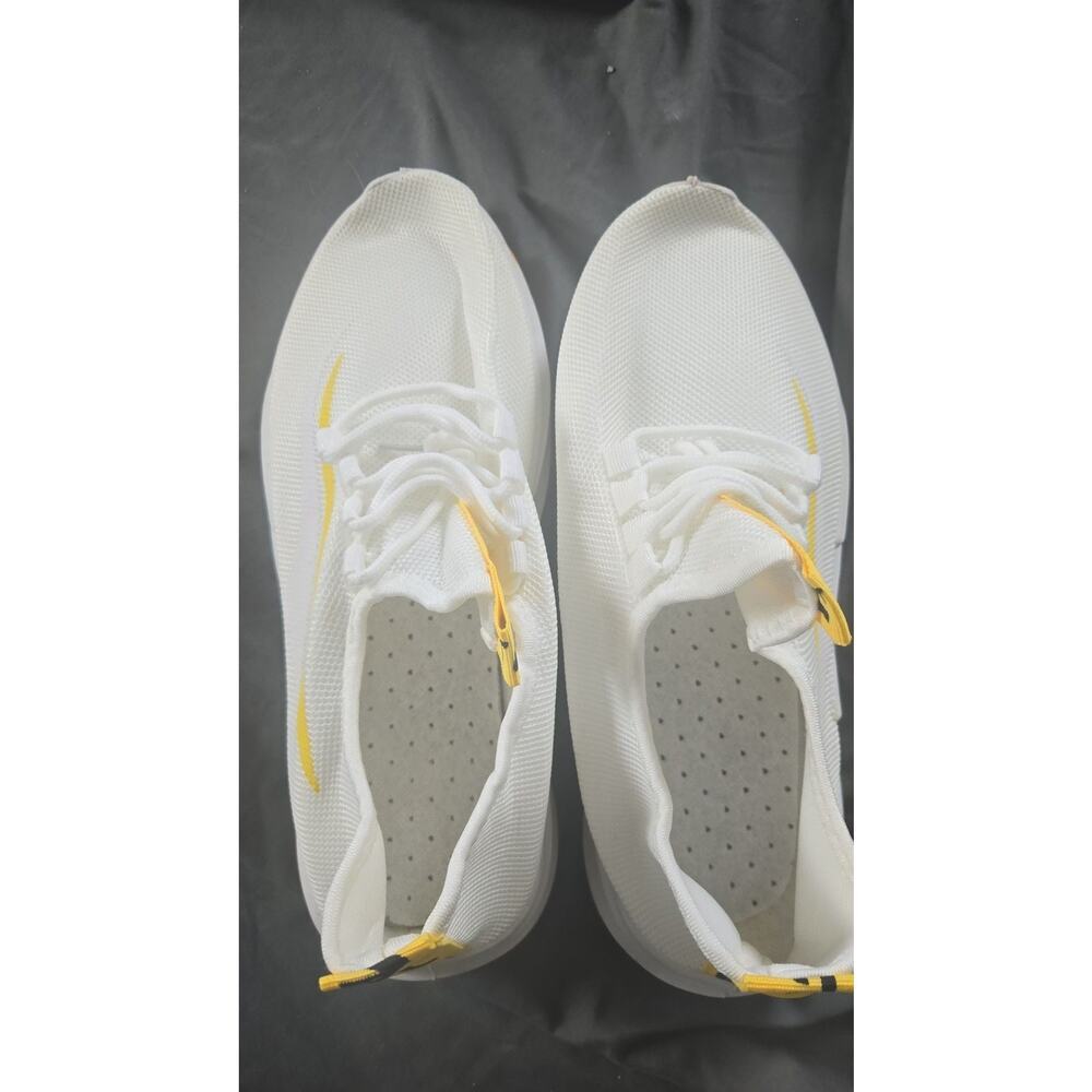 RapidBox Men's White Breathable Knitted Lace-Up Casual Running Sneakers Size 44 - Picture 3 of 3